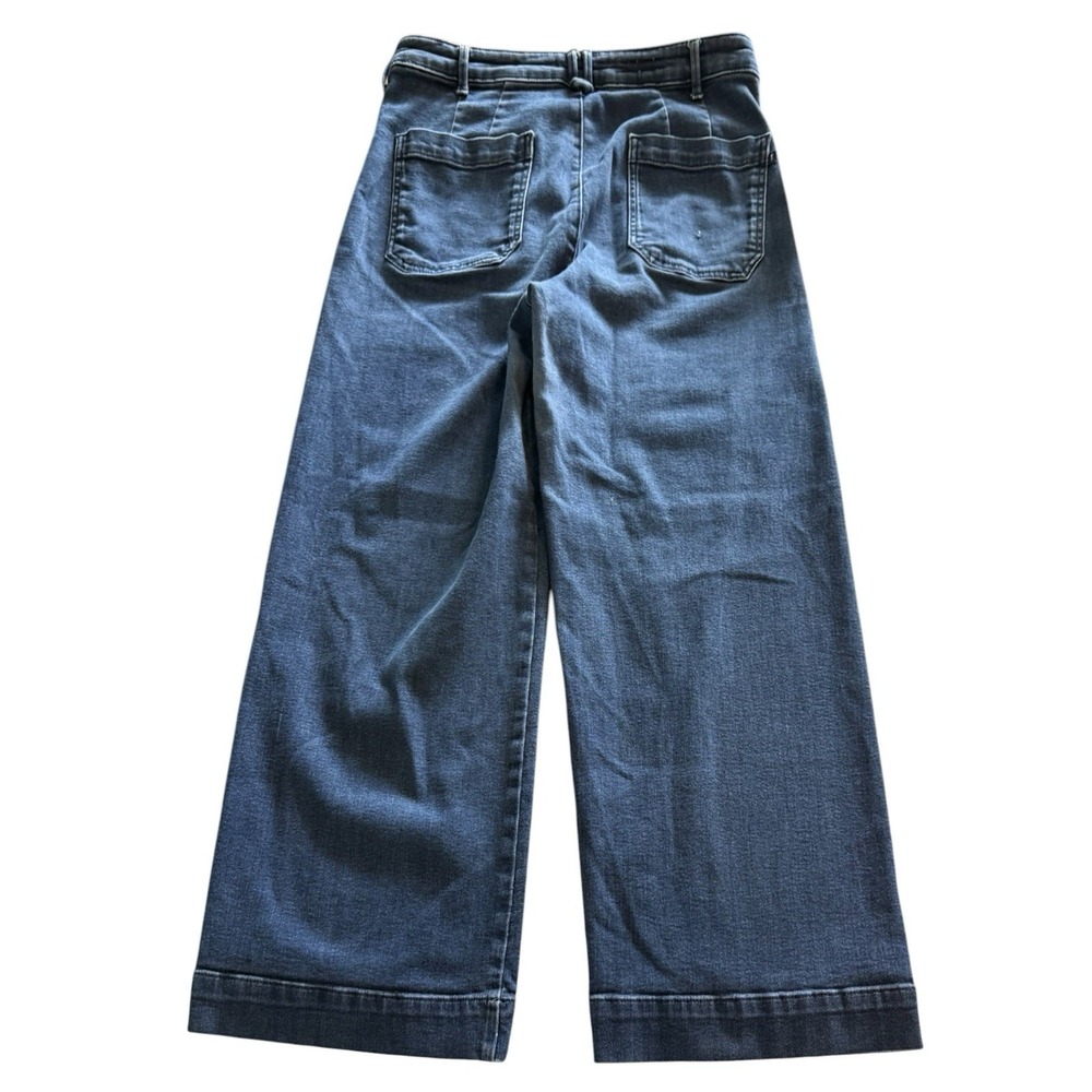 Anthropologie Pilcro The Skipper Jeans Womens 31 Dark Blue High Rise Wide Leg - Picture 5 of 13